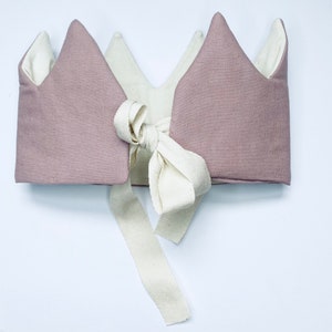 Light Pink Linen Crown (personalised option available)