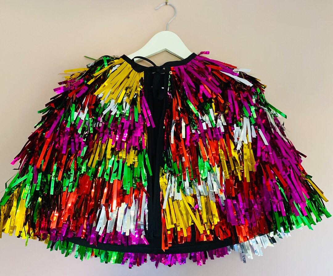 Tinsel Cape Adult and Children's Sizes Available Etsy