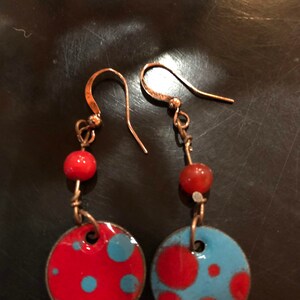 My 2 Cents Earrings Polka Dots image 3