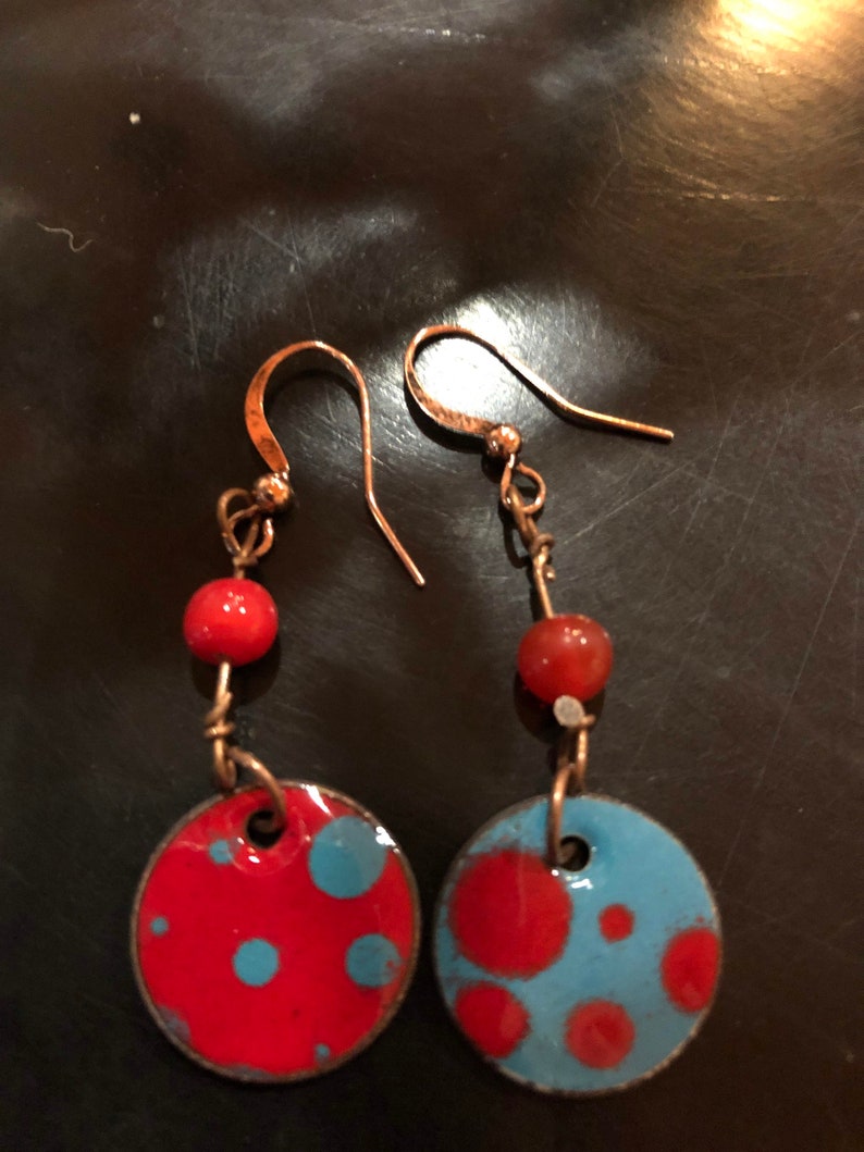 My 2 Cents Earrings Polka Dots image 3