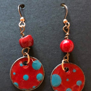 My 2 Cents Earrings Polka Dots image 2