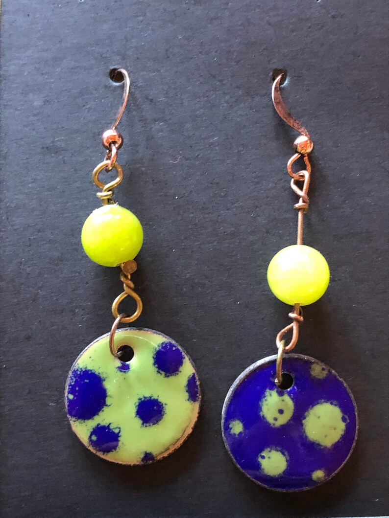 My 2 Cents Earrings Polka Dots image 1