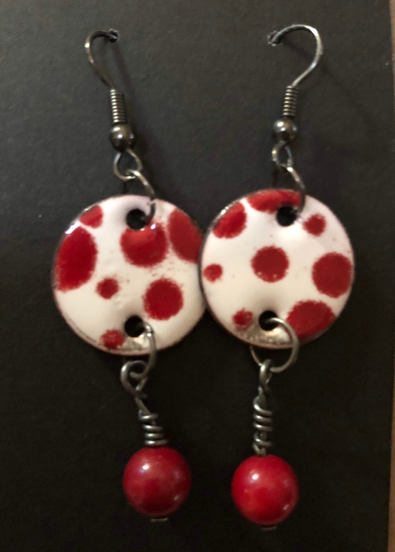 My 2 Cents Earrings Polka Dots image 7