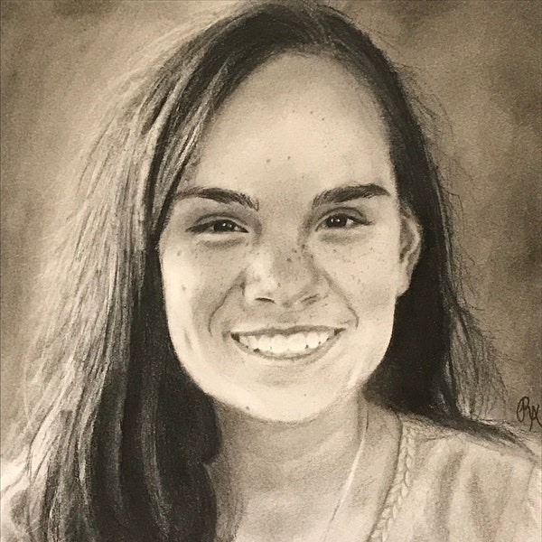 Customized Hand Drawn Graphite/Charcoal Individual Portrait