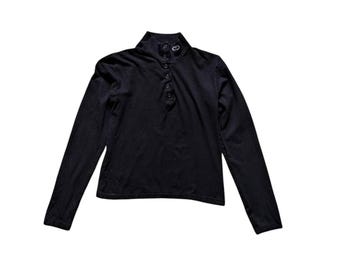 Christian Dior Boutique Paris Jersey de medio botón negro