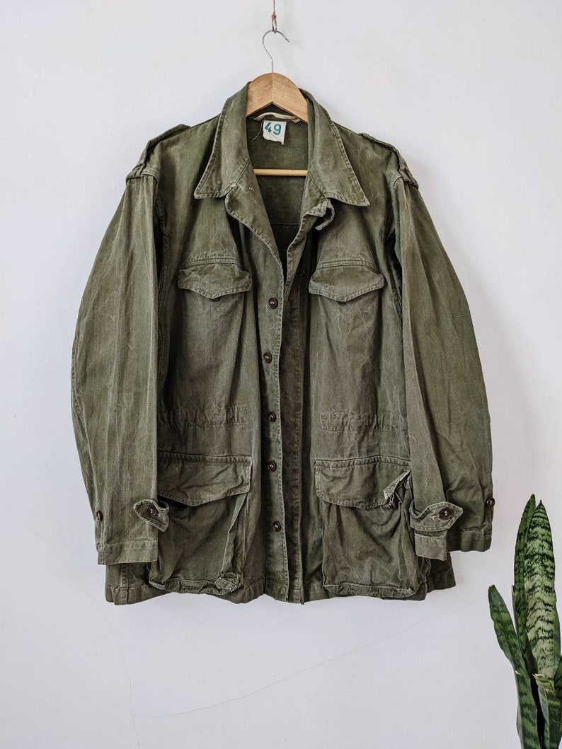 Vintage 50s Army France Field Jacket M47 - Etsy