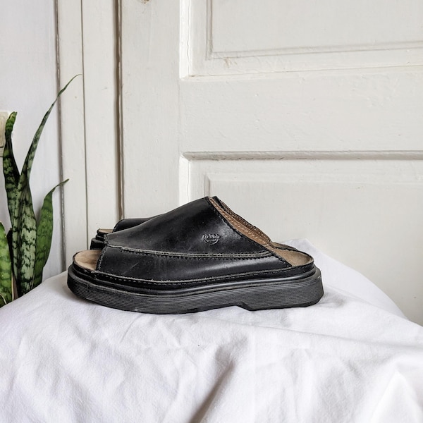 fuzzy doc martens sandals