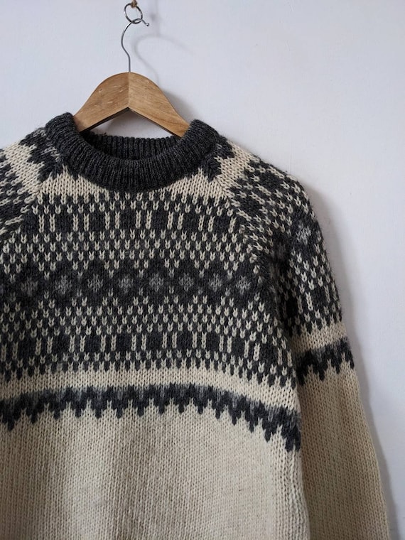 Vintage Norwegian Sweater Eskimo Wool Knitwear Ic… - image 4
