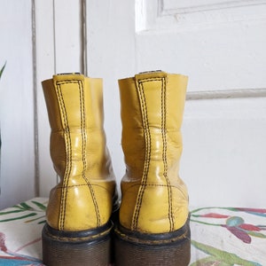 Vintage Dr. Martens 1460 Yellow Boots England image 8