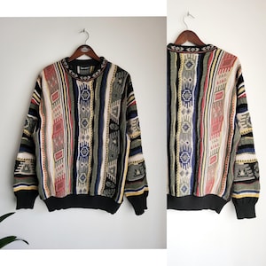 Vintage 80s 90s Enzo Lorenzo Complex Abstract Striped Vintage 80s 90s Enzo Lorenzo Complex Abstract Striped