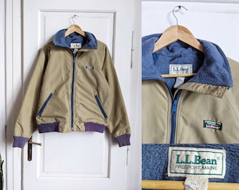 小物 LL bean nylon long coat jacket vintage Vintage LL Bean Jacket Mens Large Tan Parka 1980s Wind Rain