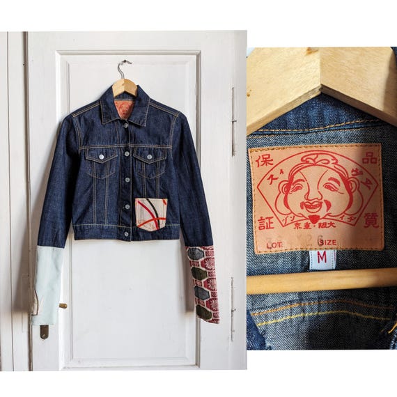 ヴィンテージ エヴィス デニム トラッカー ジャケット 着物パッチ
