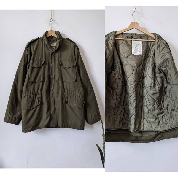 Vintage M65 Jacket Cold Weather Field US Army 7080/7484 Khaki