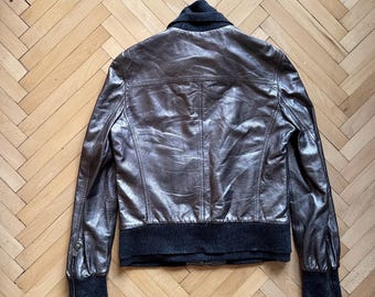 ジャケット・アウター 00s dolce&gabbana leather bomber jacket FOR SALE) Two 2000s Dolce & Gabbana Lambskin Leather Jackets