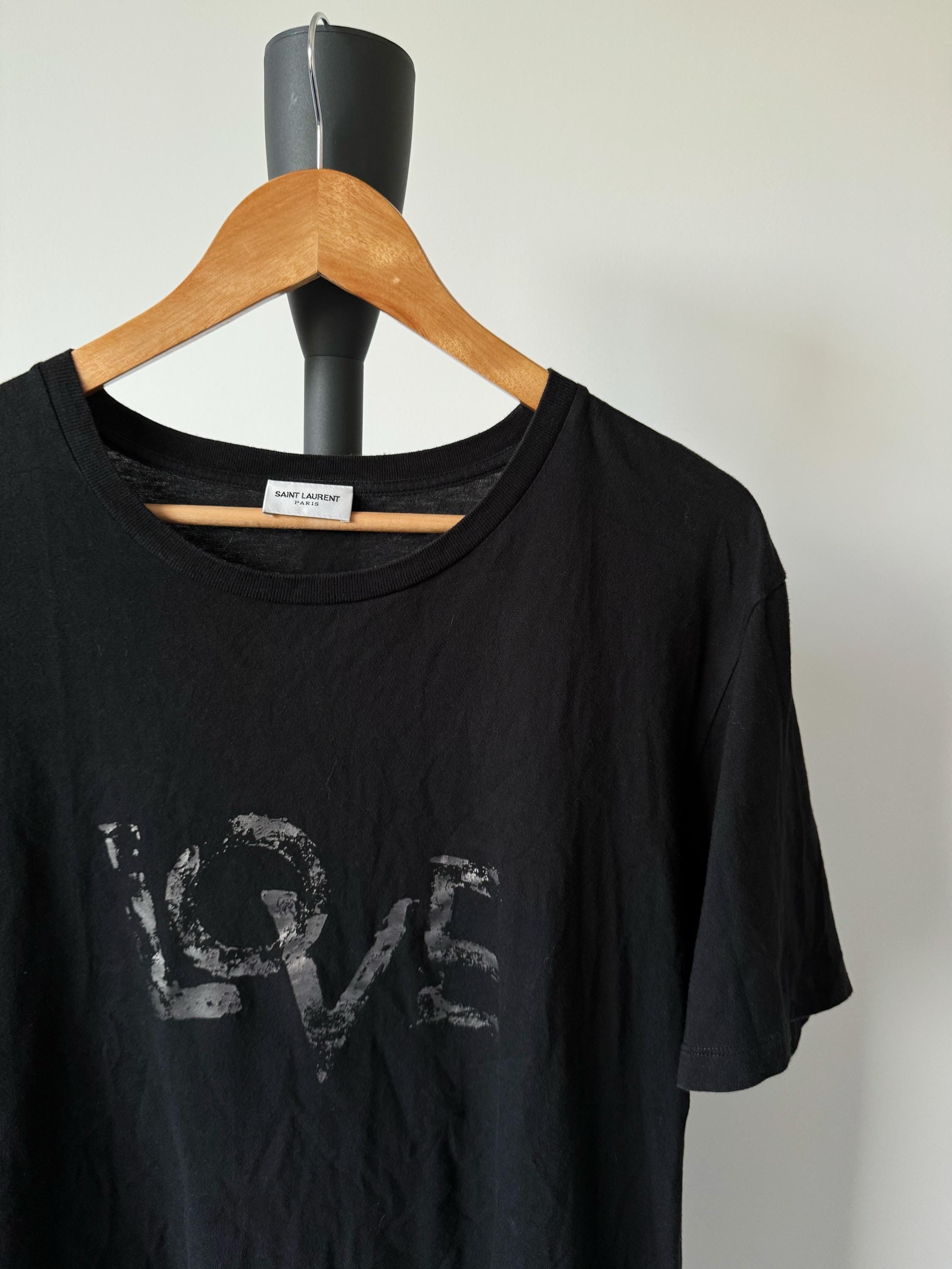 Saint Laurent Paris T-shirt Love YSL - Etsy