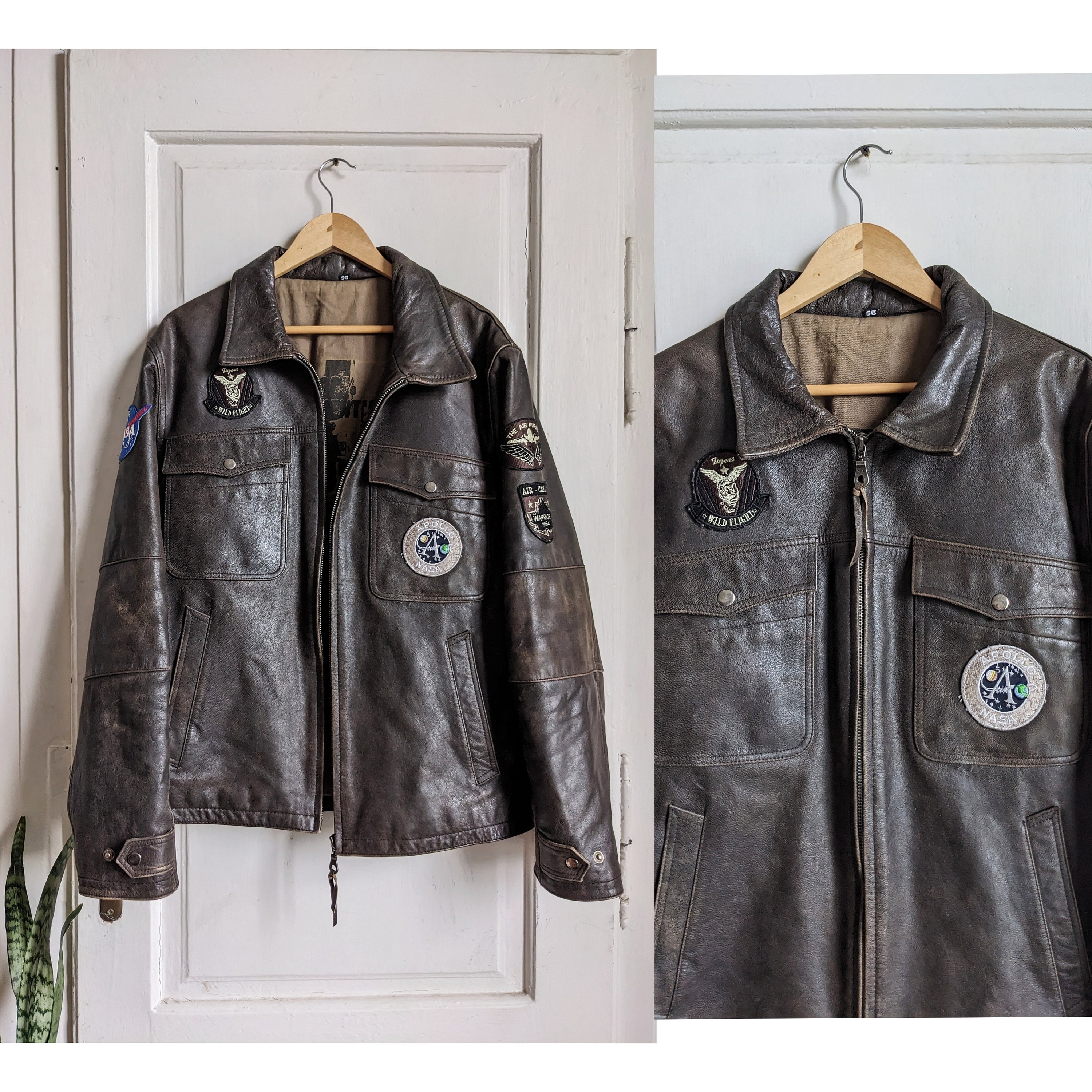 Vintage Pilot Brown Leather Jacket Pilot India