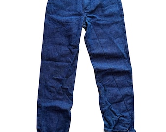 Vintage 80s Wrangler Jeans Raw Denim USA Straight Leg Selvedge Style