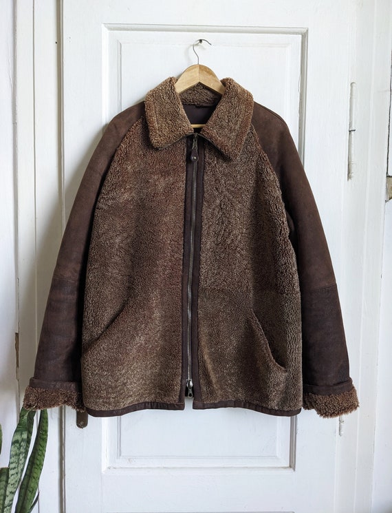 Vintage Emporio Armani Shearling Jacket Sheepskin Jacket - Etsy Israel