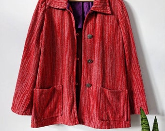 Annikki Karvinen Handmade Jacket Finland Wool Red - Etsy Annikki Karvinen Handmade Jacket Finland Wool Red - Etsy