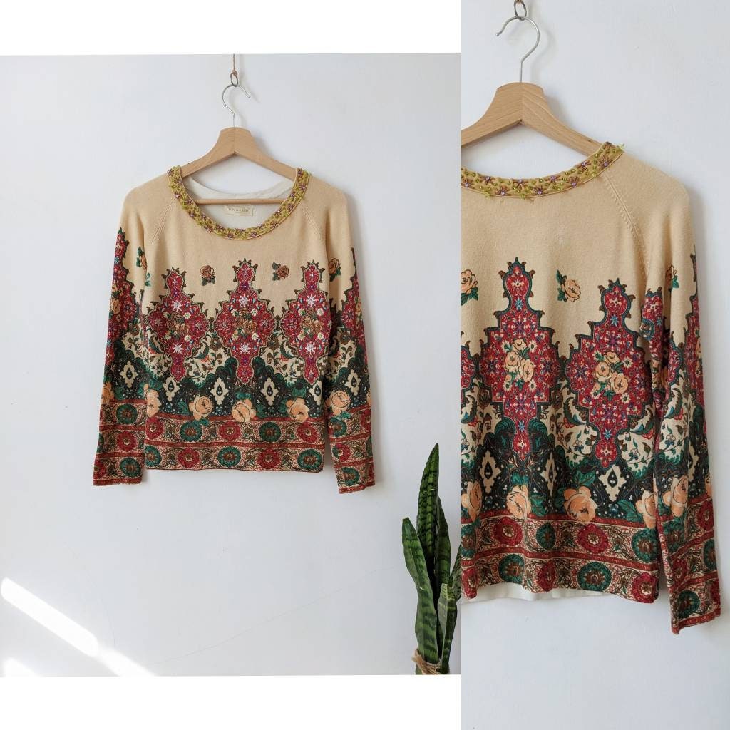 Parocas Maglierie Paillettes Ricamate a Maniche Lunghe Ornamento Multicolor  - Etsy Italia