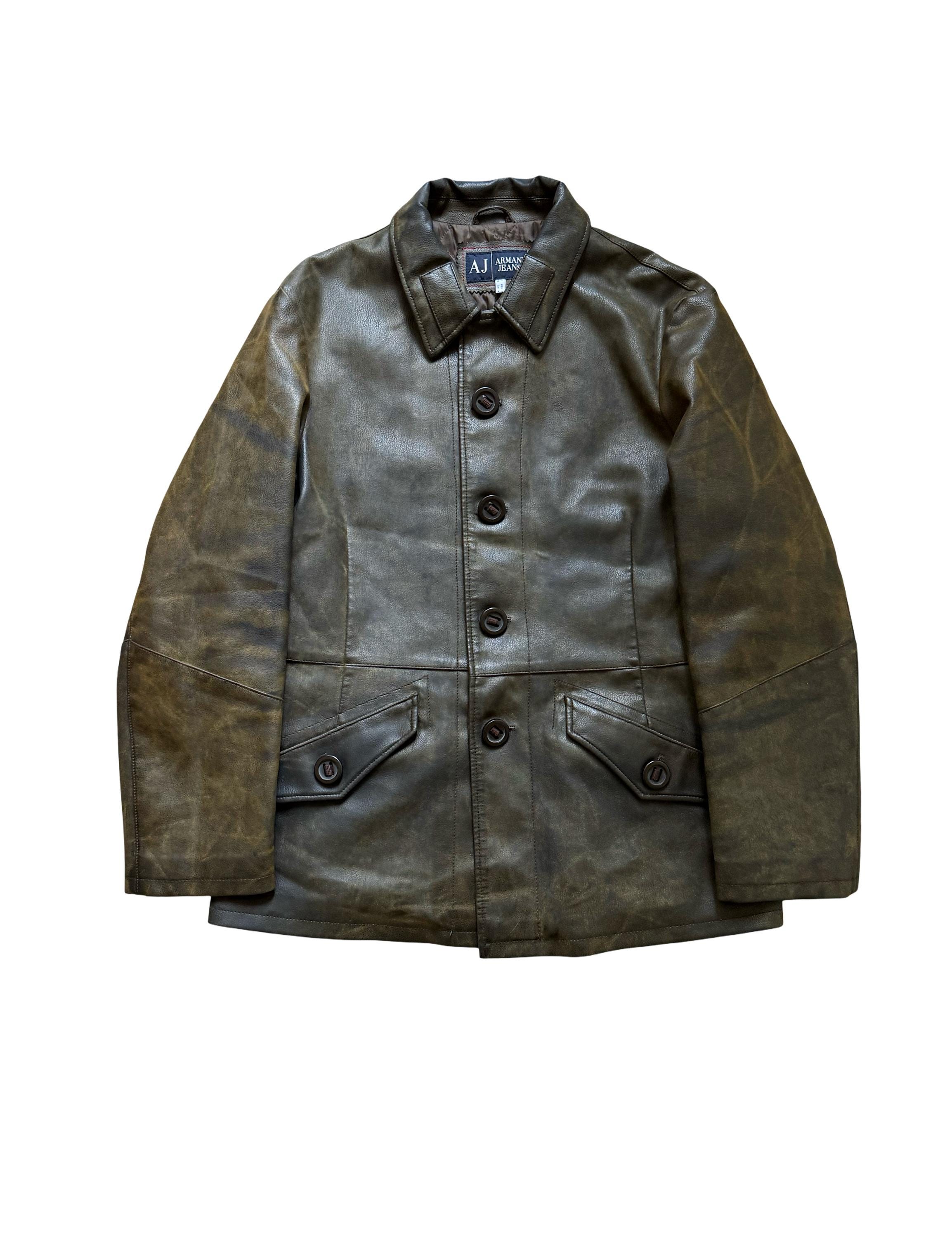 Vintage armani leather jacket - Etsy 日本