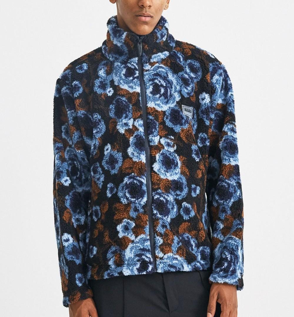 martinerose 18aw 青バラ　フリース Napa by Martine Rose Floral Teddy Fleece Jacket | AW18 Rare