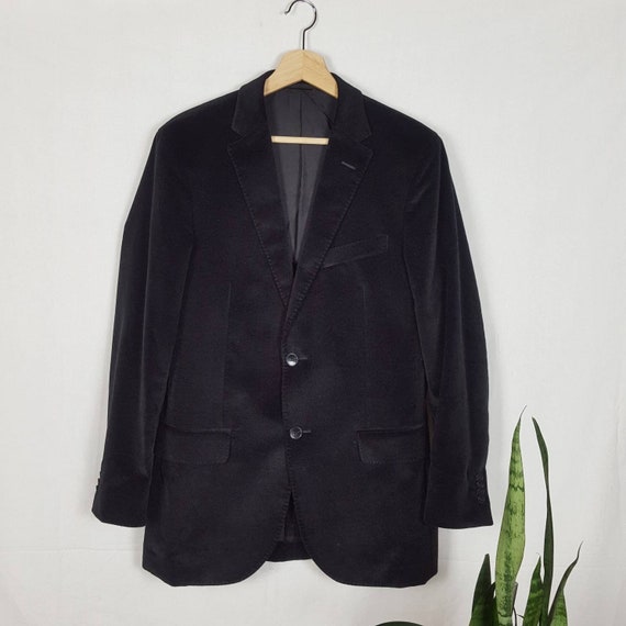 Zegna Velvet Men's Blazer Black Jacket Luxury