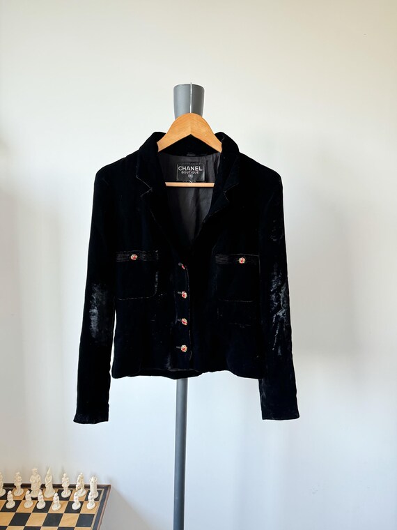 Vintage Chanell Velvet Multicolor Gold Gripoix Jacket Fall/winter