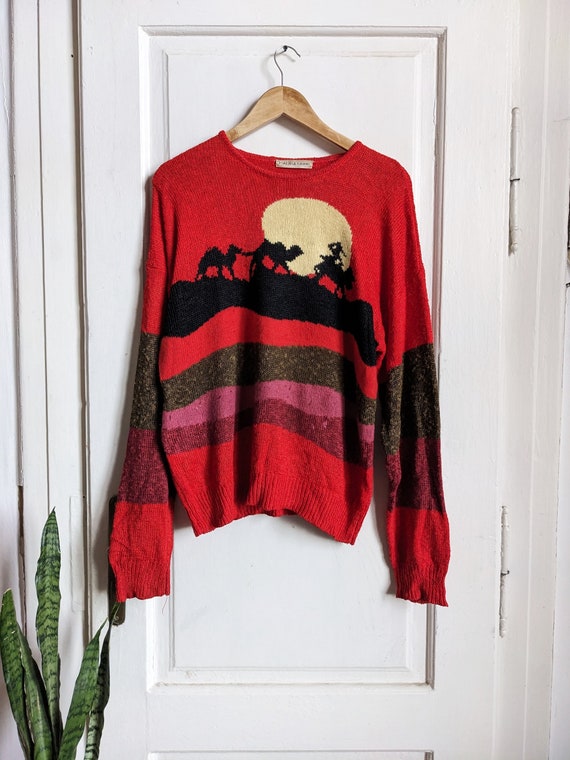 Vintage Art Knit Sweater Malina Wong - Etsy
