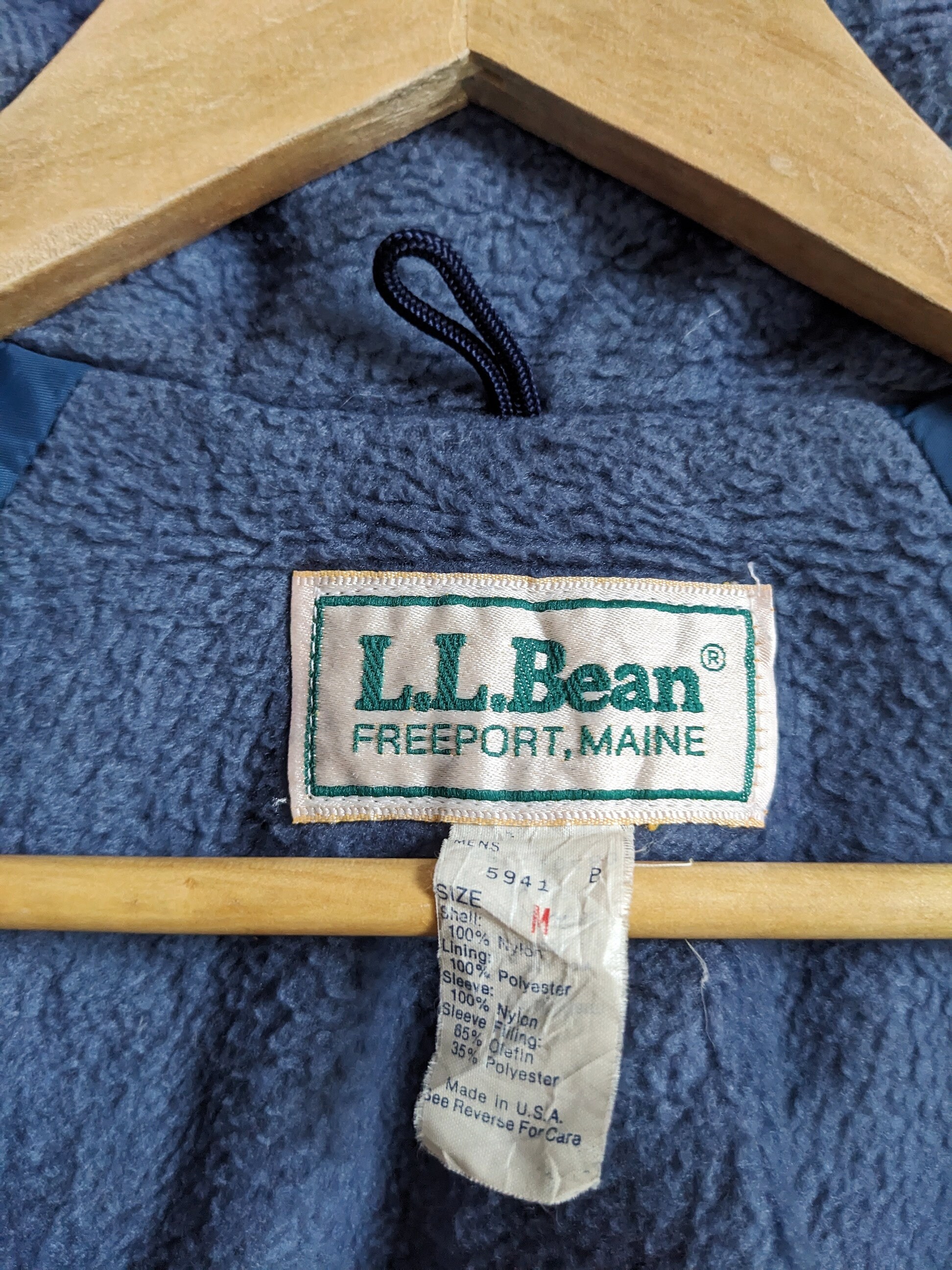 古着 USA製 80s LLBean shelled freeze jacket Vintage 80s L.l.bean Fleece Lined Nylon Jacket USA - Etsy