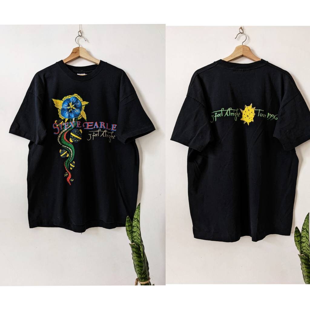 T-shirt Steve Earle & The Dukes - Homme - Taille M - Noir - Bella Canvas