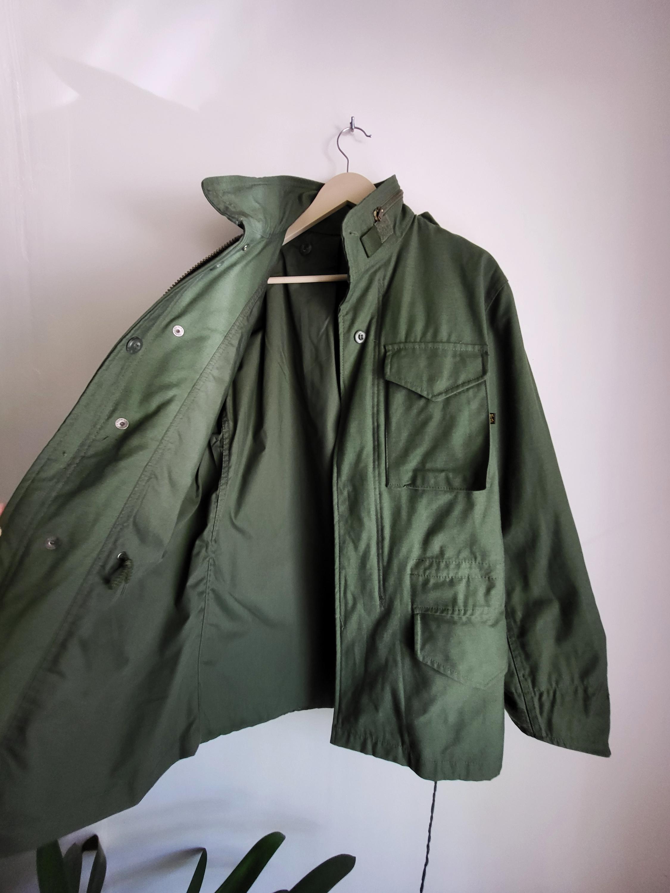 USA古着アルファインダストリーズM-65フィールドジャケットオリーブグリーンL アルファインダストリーズ M65 フィールドジャケット オリーブグリーン