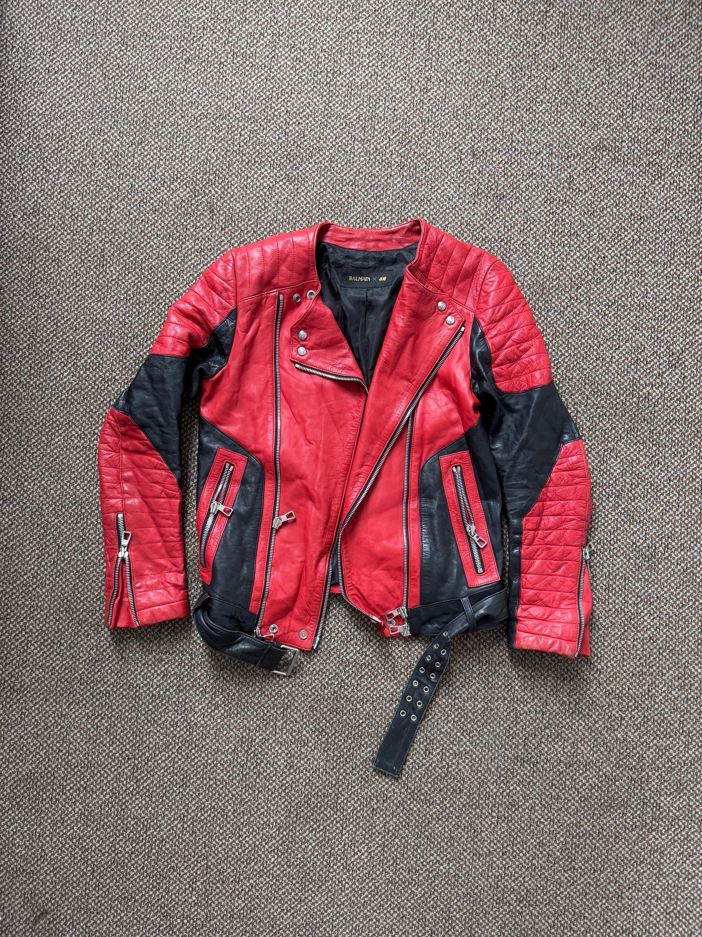 Giacca in pelle da ciclista Balmain Paris H&M Italia