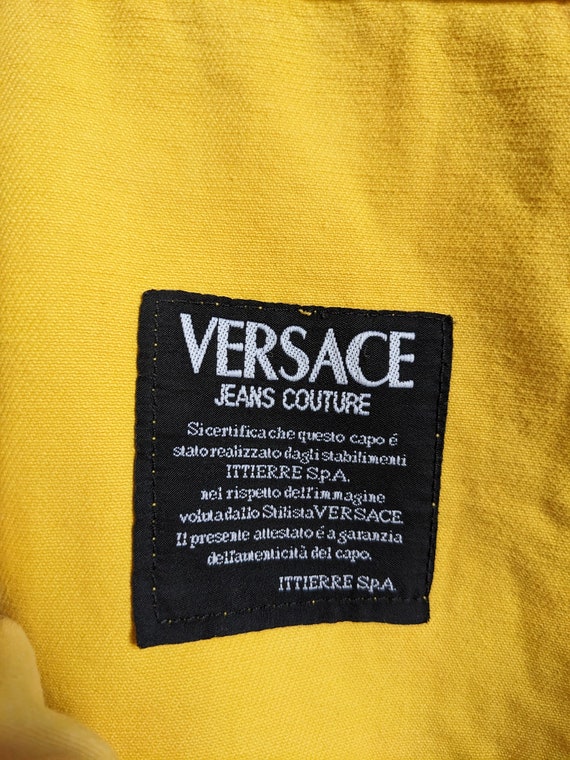 Vintage Versace Jeans Couture Yellow Jeans NWT - image 8