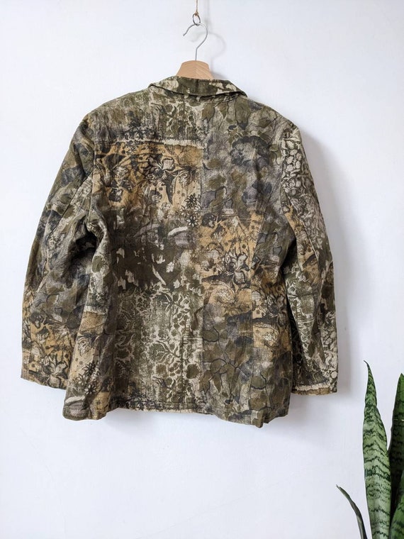 Khaki floral clearance jacket
