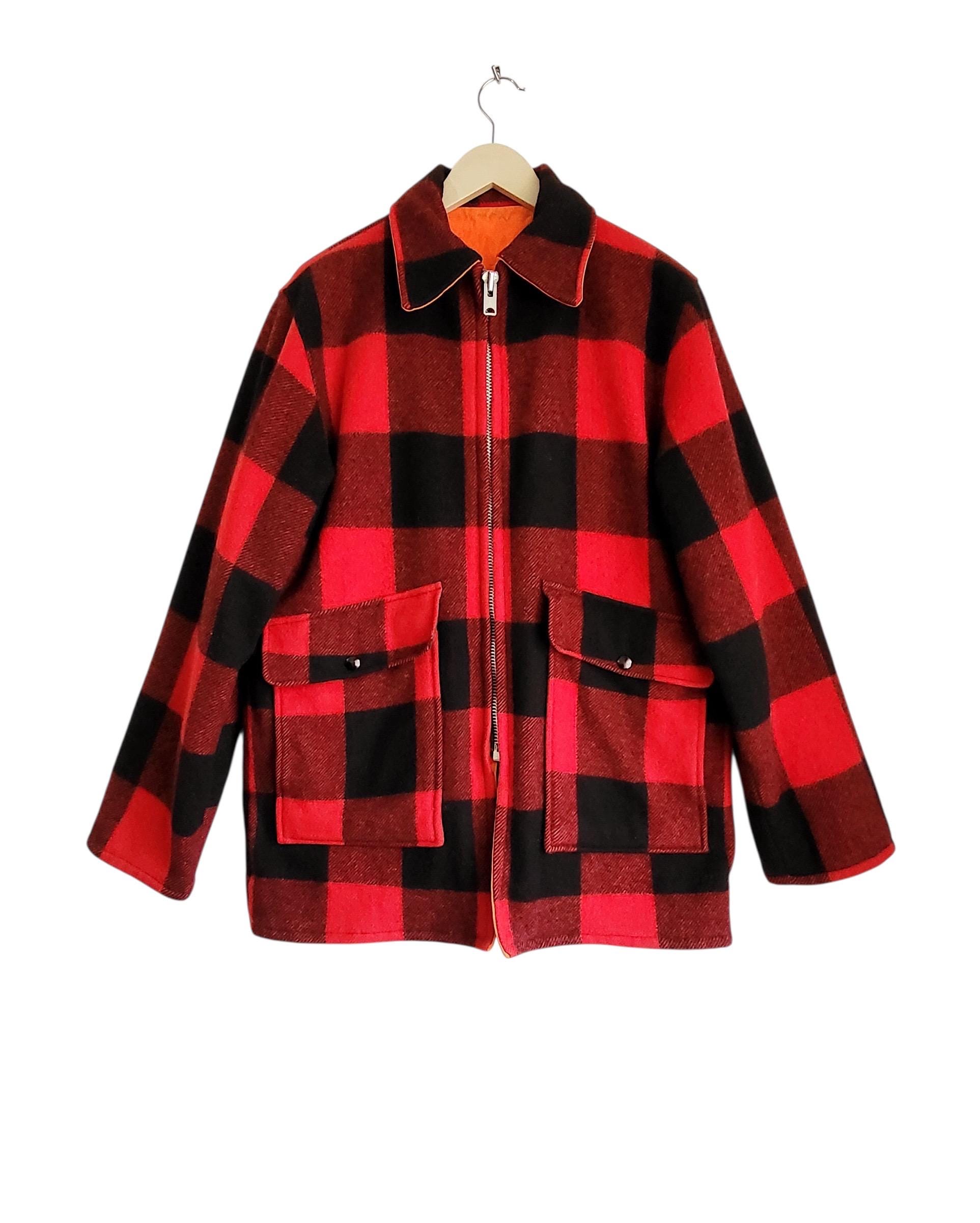 ☆70s Woolrich ウールジャケット TALON チェック柄 USA製☆ Woolrich Talon Zip - Etsy