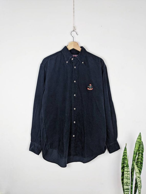 Vintage Faconnable Shirt Black Velvet Albert Goldb