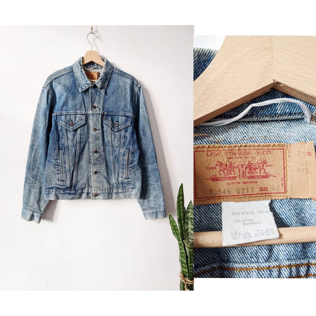 Vintage 80s Levi's Trucker Denim Jacket 70546 USA - Etsy UK
