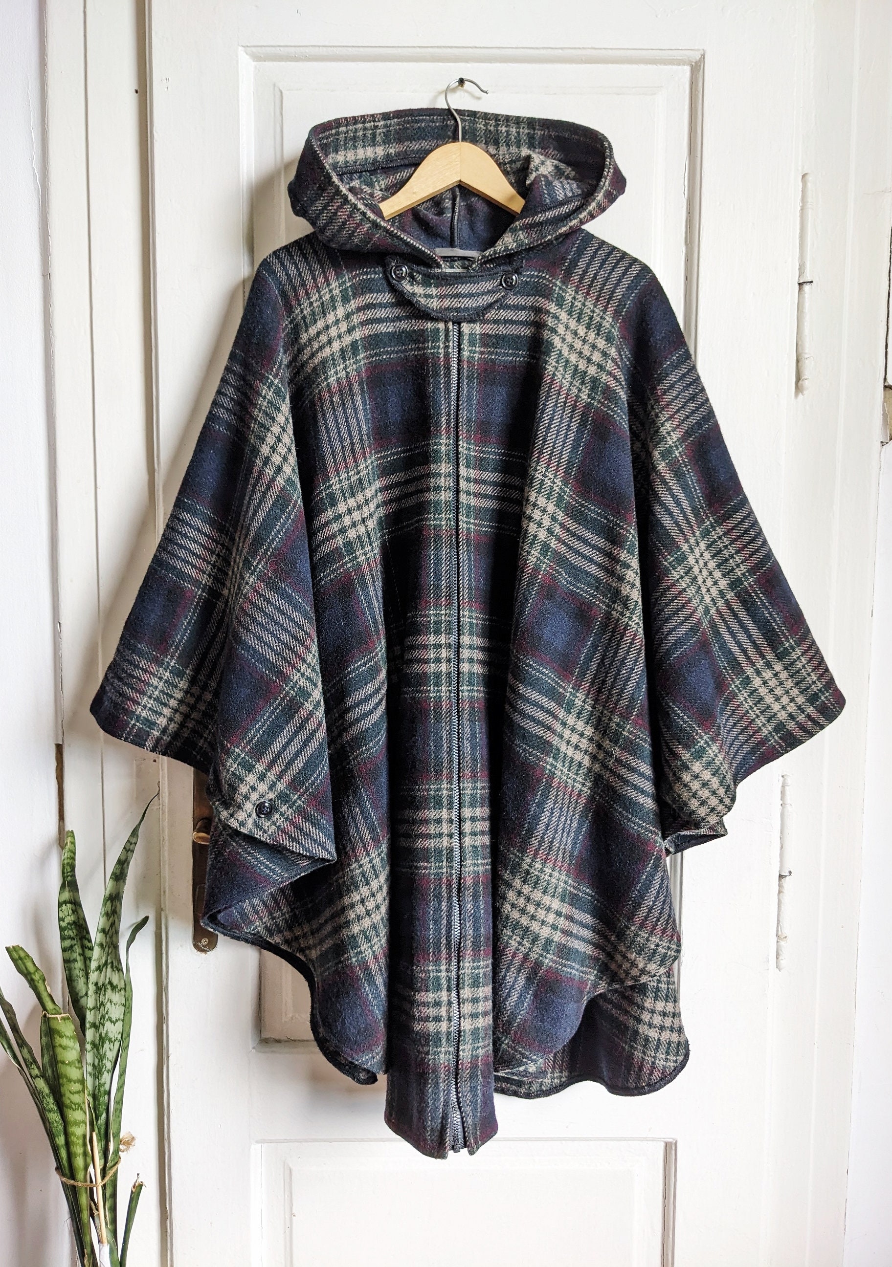 80s Wool Poncho - Etsy