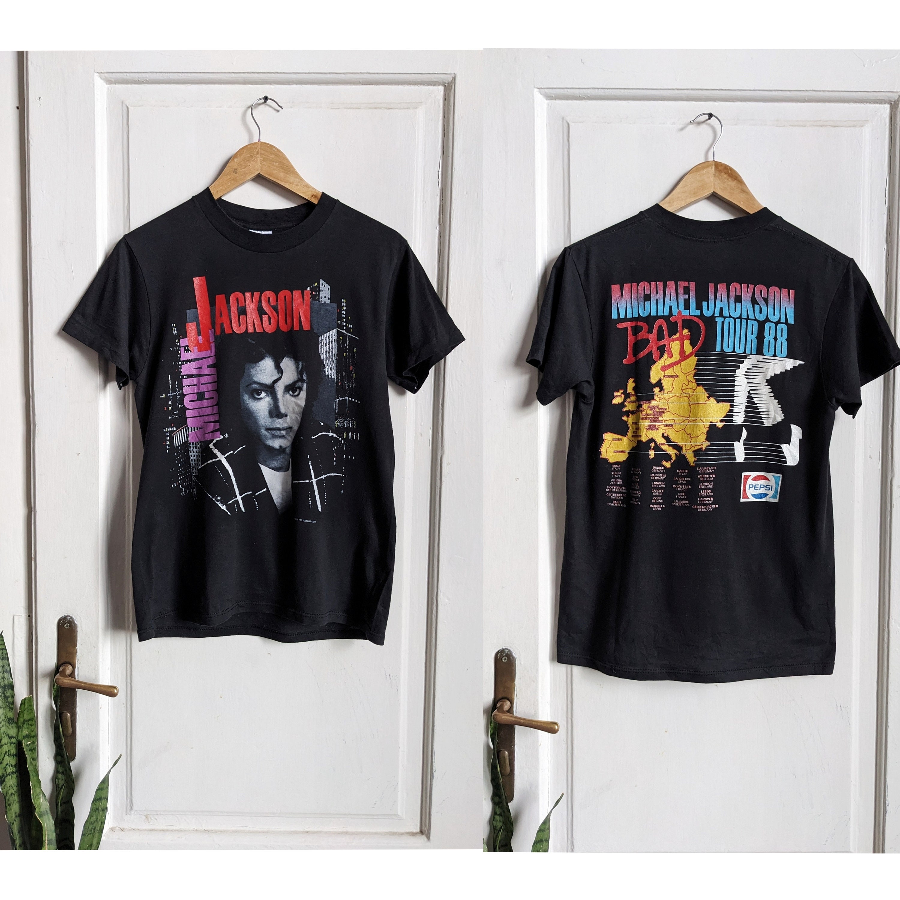 Vintage Michael Jackson 1988 Bad Tour Merch T-shirt - Etsy Vintage Michael Jackson 1988 Bad Tour Merch T-shirt - Etsy