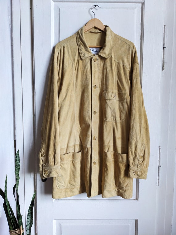 Vintage Bally Suede Leather Jacket Beige - Etsy