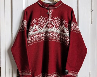 Vintage Dale of Norway St. Anton Wool Sweater Nordic Norwegian Knit