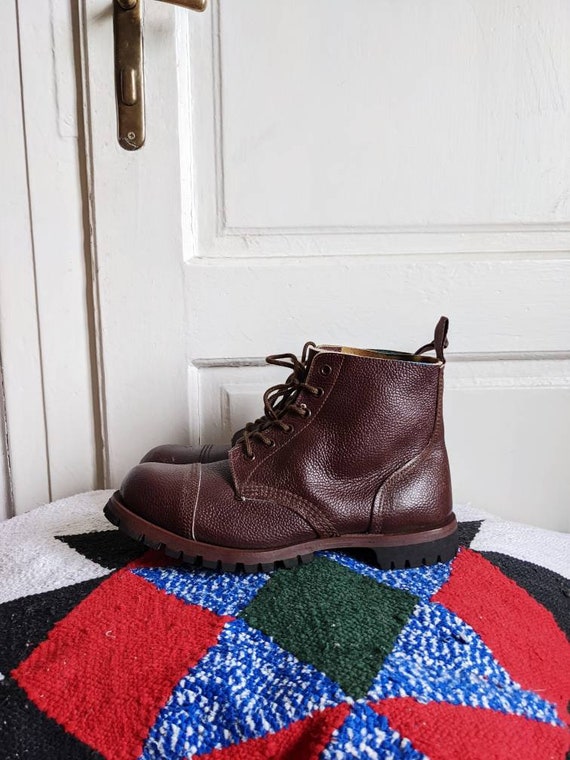 Vintage 70s Boots Commando Sole Work Boots Made in England - Etsy