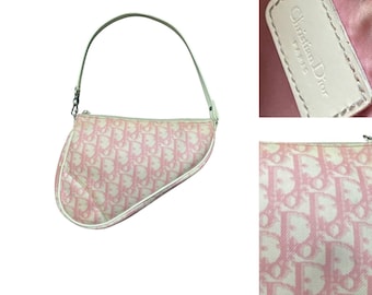 Vintage Christian Dior Pink Trotter Saddle Monogram Pink