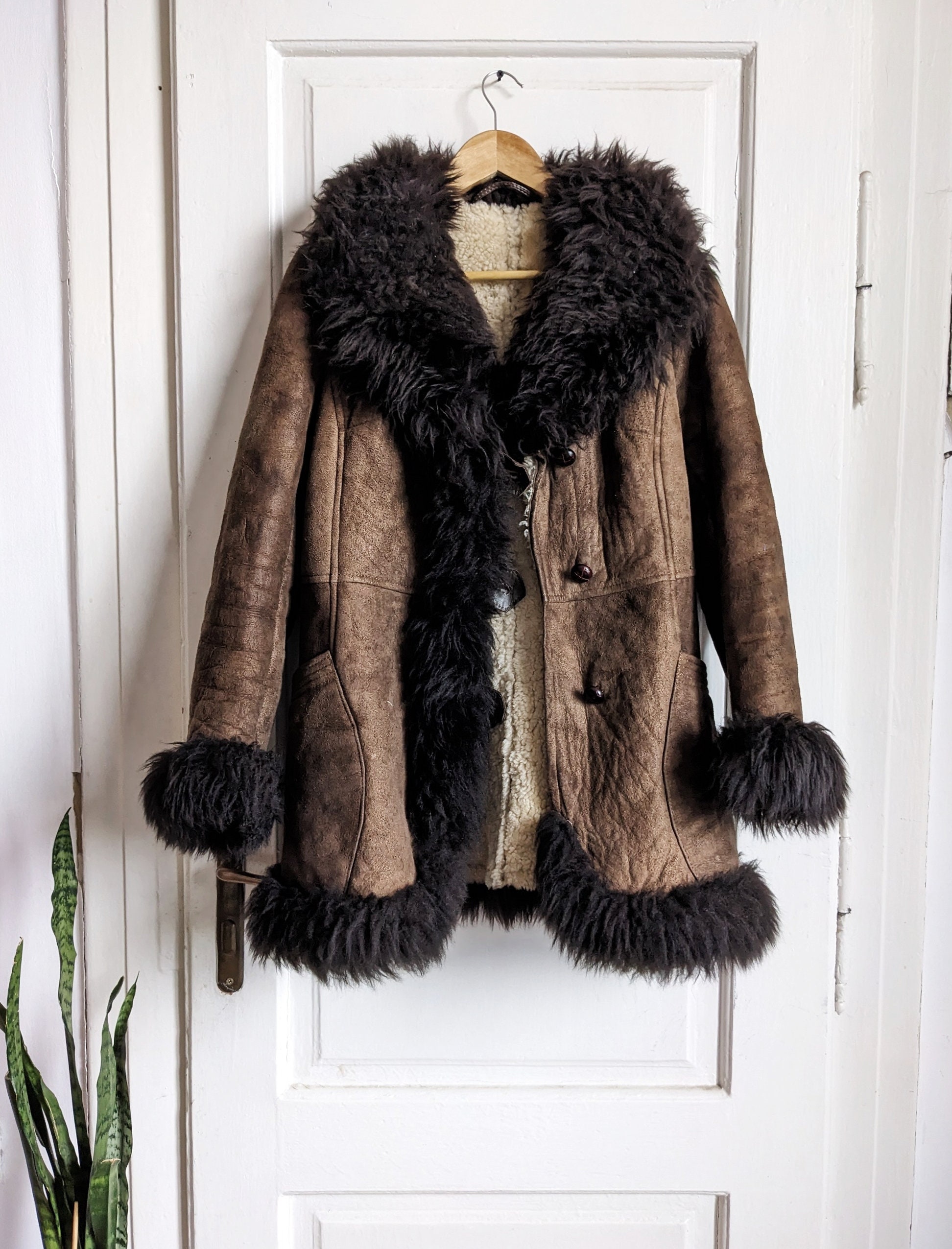 人気アイテムランキング Vintage Suede Fur Coat Fredrikson Jyvaskyla Finland Winter ジャケット・アウター