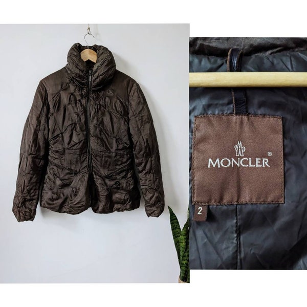 Vintage Moncler Down Jacket Quilted Brown