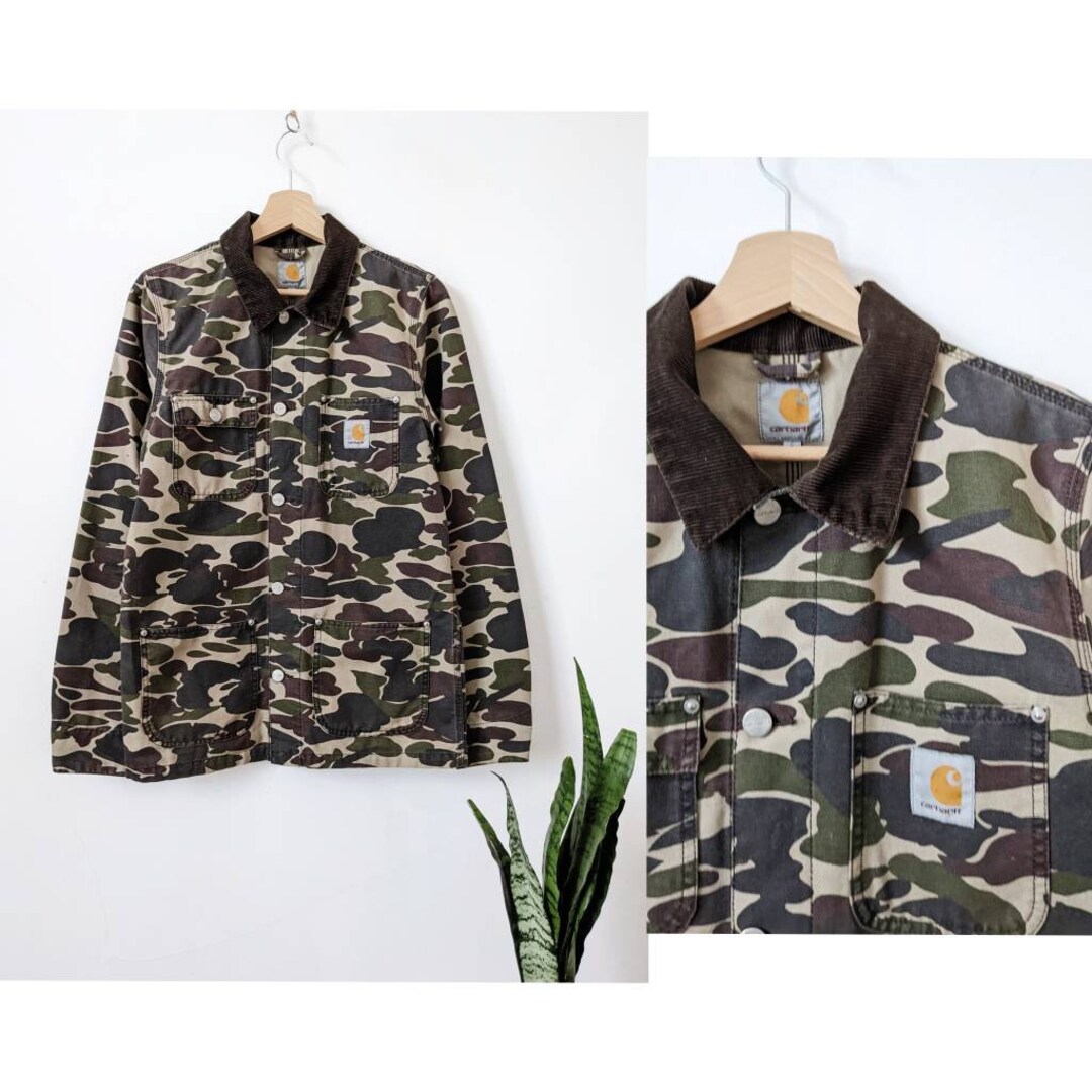 Carhartt WIP Camo Michigan Coat French Jacket Canvas - Etsy