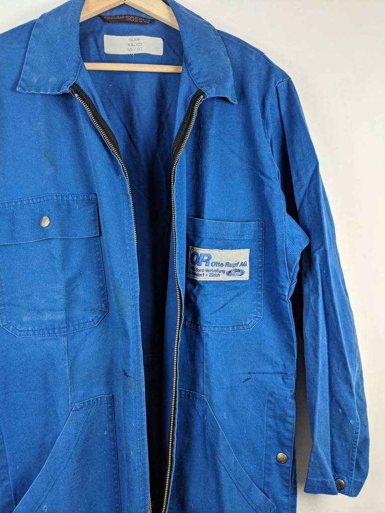 Vintage Ford Coverall Mechanics Blue Fade 80s Working Machine | Etsy