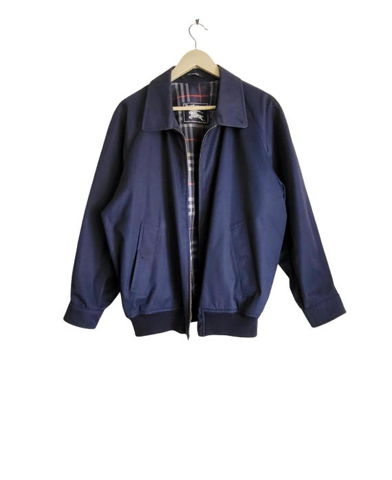 Vintage Burberrys Harrington Jacket | Navy Blue, Nova Check Lining