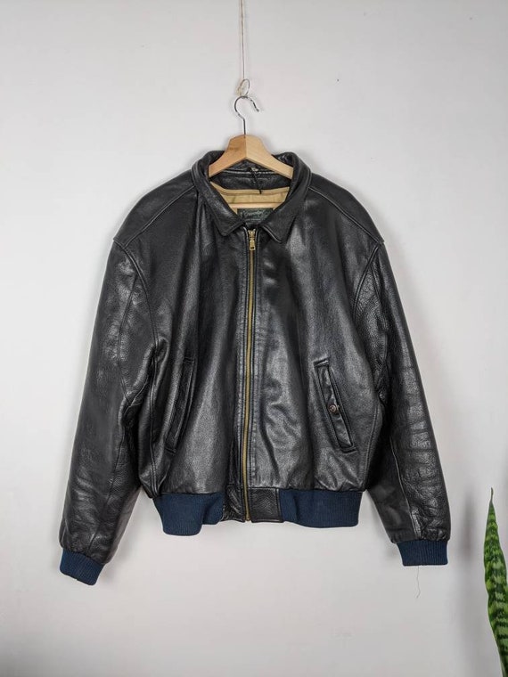 Vintage Levis Leather Jacket Made in Korea